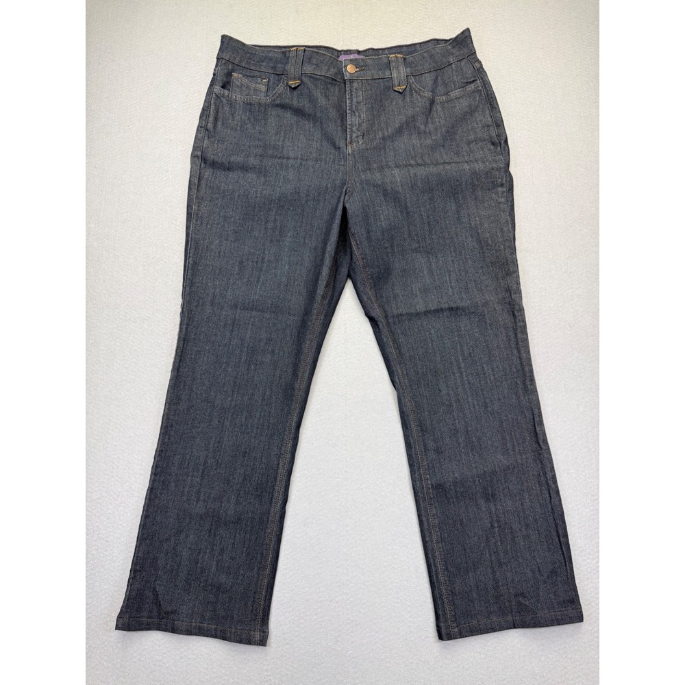 NYDJ Not Your Daughters Jeans Women 18 Dark Wash Straight Leg Lift Tuck USA Made